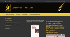 Desktop Screenshot of apertura-arcanes.com